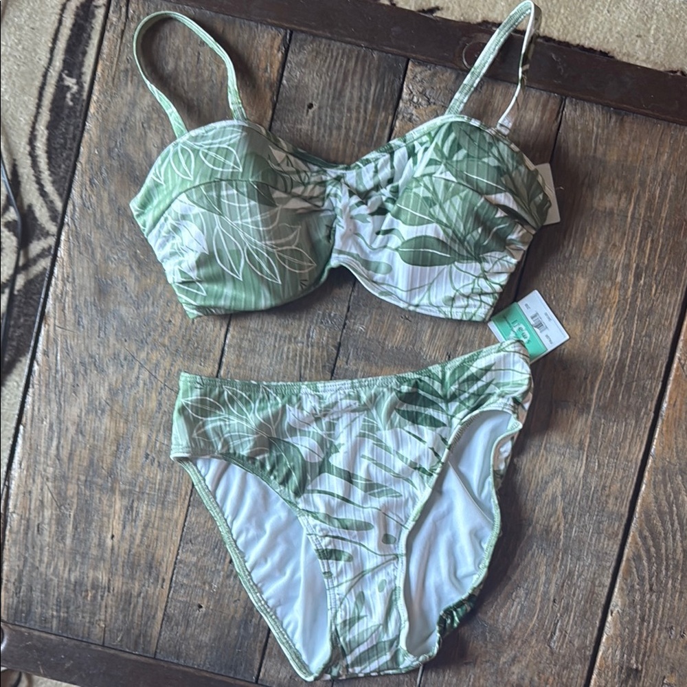 Sunsets Palm Grove Bandeau Bikini - 32DD/Small - NWT